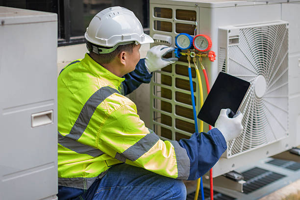 Professional Emergency Hvac Repair technician working in Newton Highlands, MA